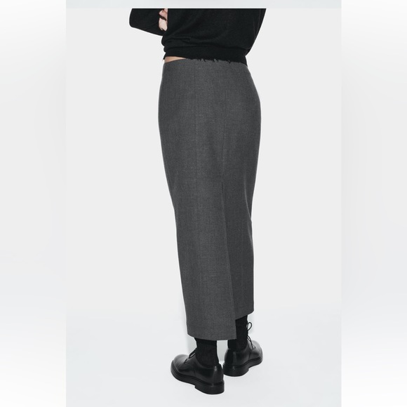 Zara ZW COLLECTION ZIPPERED PENCIL SKIRT - Picture 6 of 14